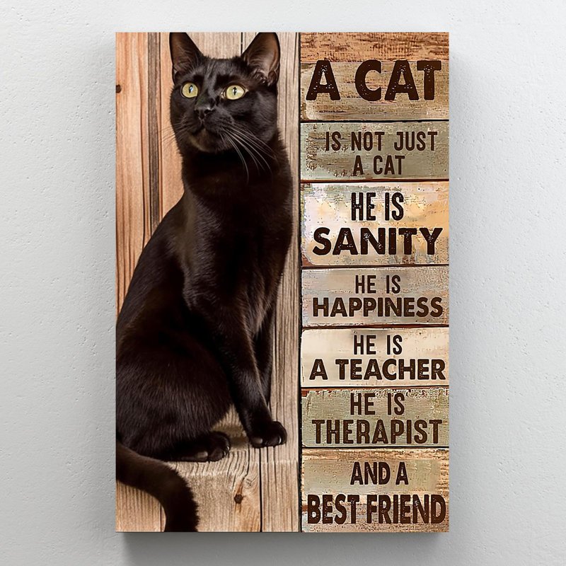 «A Cat Is Not Just A Cat» - Graphiques rectangulaires 1 pièce «A Cat Is Not Just A Cat» sur toile
