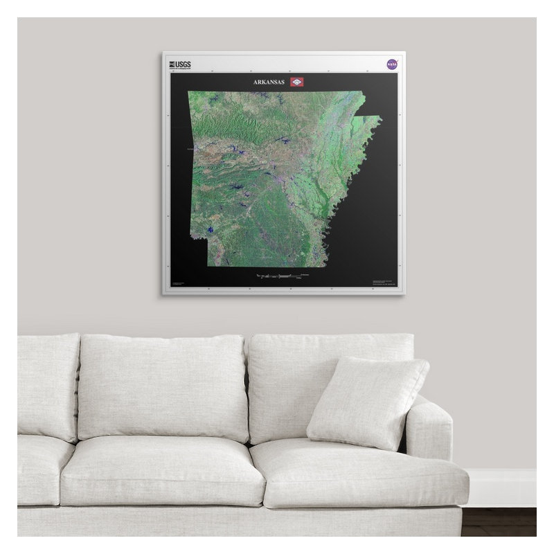 « arkansas-usg state mosaic », impression, H 35 po x l 35 po x P 1,5 po, Toile
