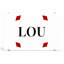 Louisville College Town Luxury Diamond monogram - rouge blanc noir - art mural sur toile-1805571501