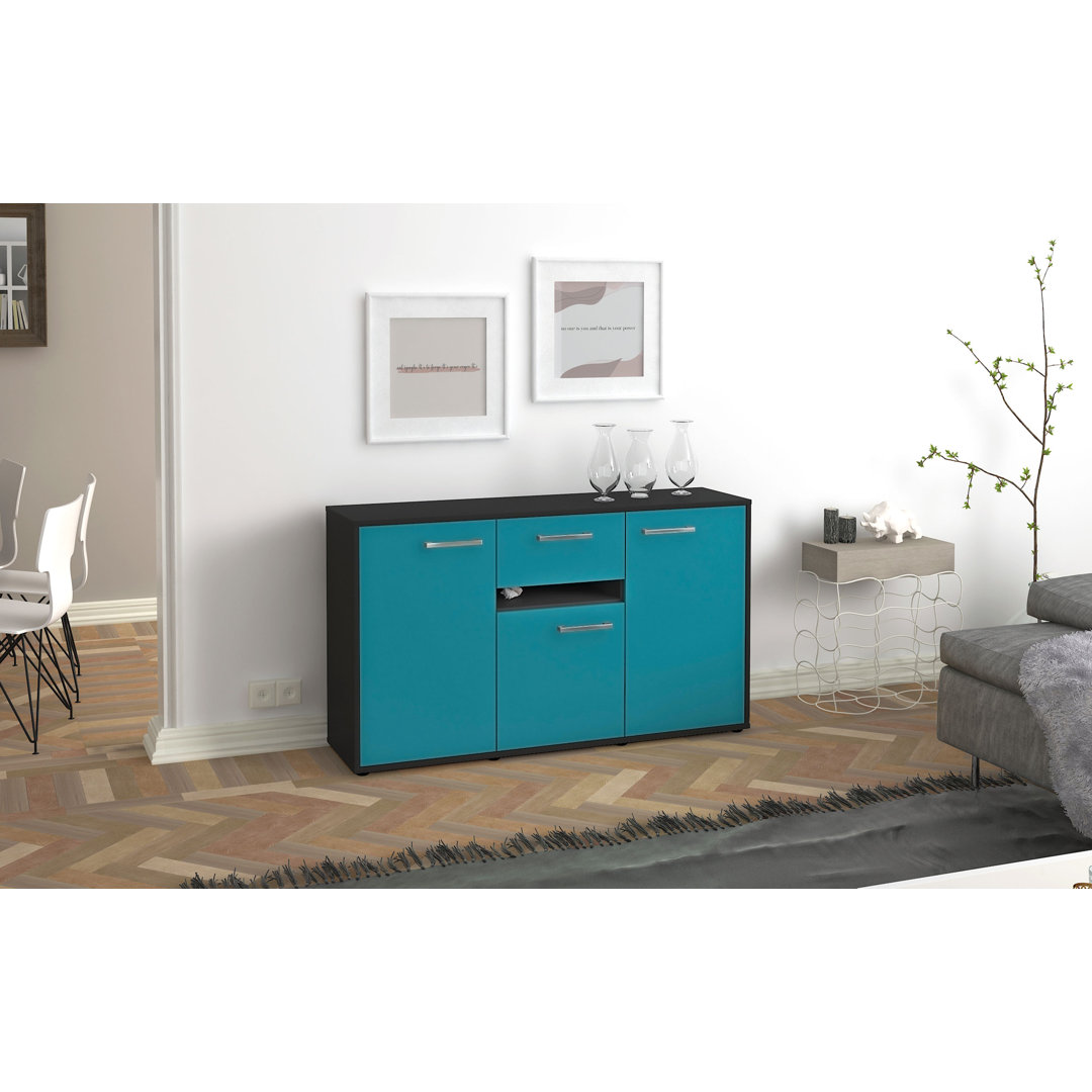 Sideboard Dorina, (136 x 79 x 35 cm), mit Metallgriffen