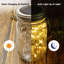 4-Pack Solar Powered Outdoor Mason Jar Hanging Lanterns with Warm White LEDs, 2700K Solar Garden Lights