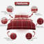 Soft Checked Duvet Cover Set with Pillowcases, Polycotton, Light weight Bedding-35845377-35845382