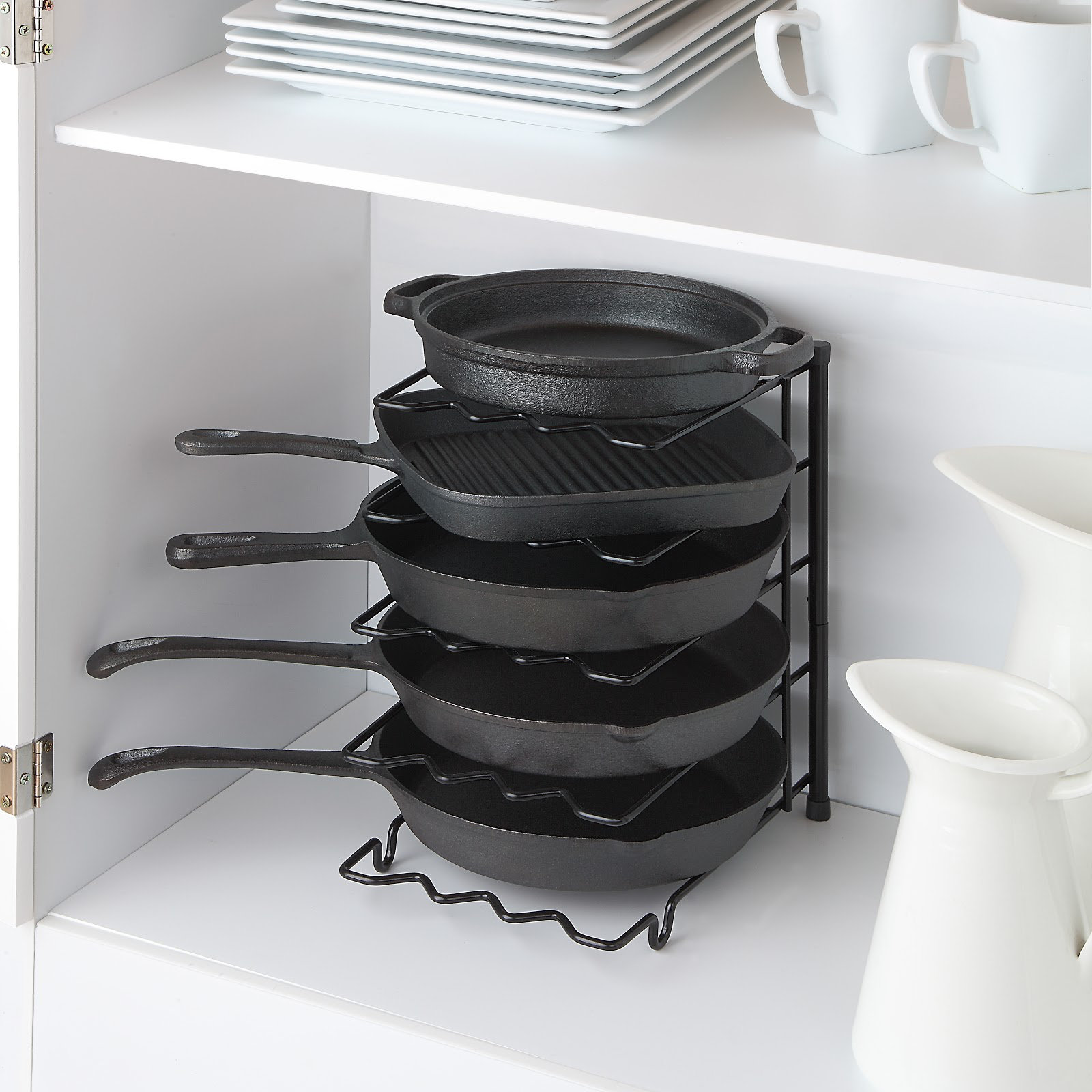 Prep & Savour Heavy-Duty Kitchenware Pan Divider, Pot Lid, and Pot, Pan Organizer Rack Holder & Reviews | Wayfair