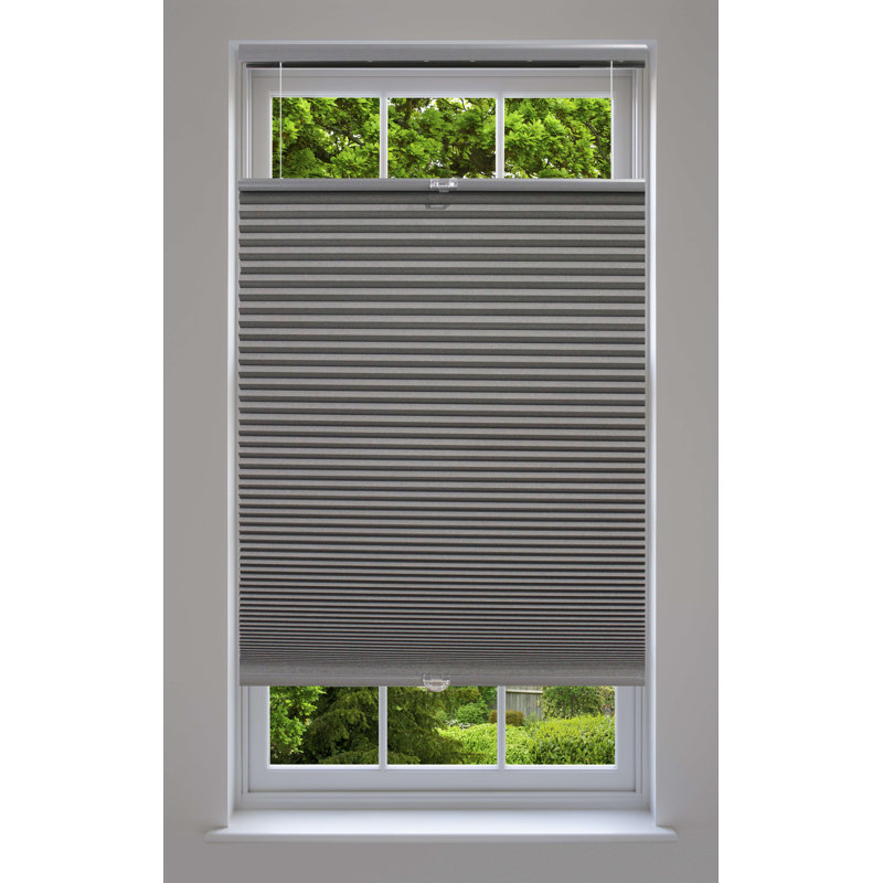 Linen Avenue Cordless Cellular Top Down Bottom Up Blackout Shade (Arrives 1/4" Narrower), Dark Gray, 48" L, 66.5" W