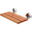 Siège de douche pliant en teck, banc de douche mural plié 20,1 po x 13,2 po