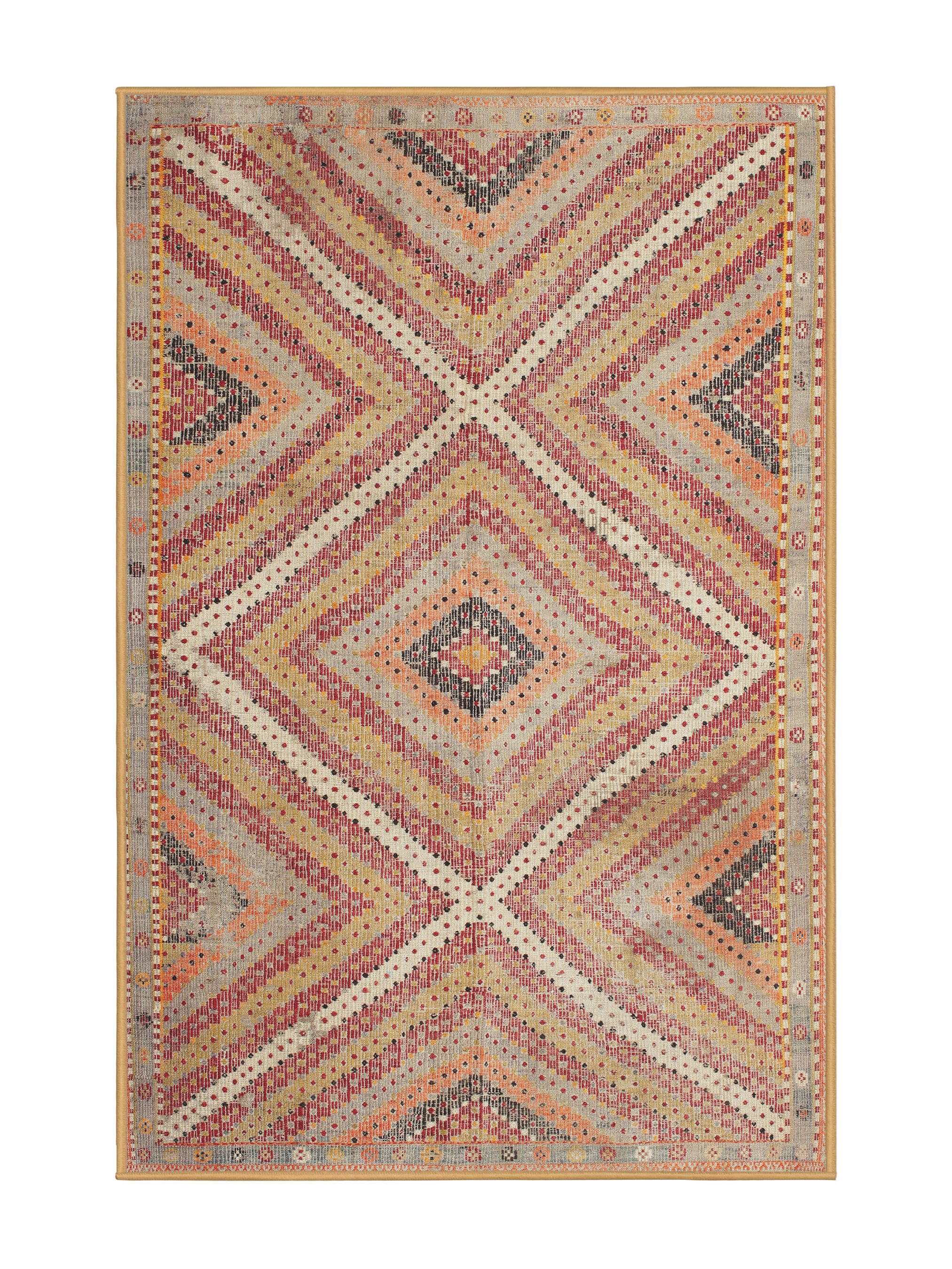 Polyphia Rug Bloomsbury Market Theophania Traditional Beige/Gray/Brown Area Rug ...