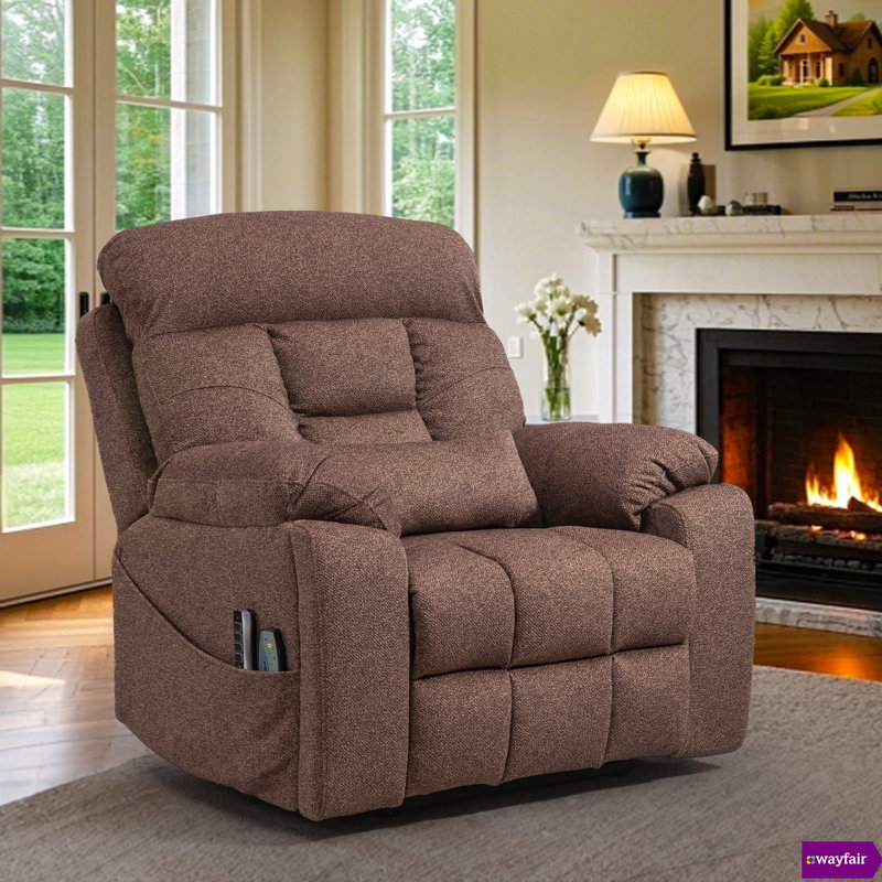 Ilkeston 40.94"W Recliner chair (180°Reclining), Brown