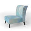 Fauteuil de chambre rembourré en velours