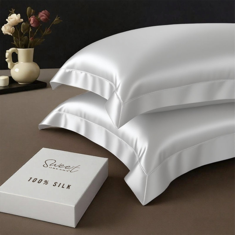 Sweet Dreams Machine Woven Oxford Pillowcase, White