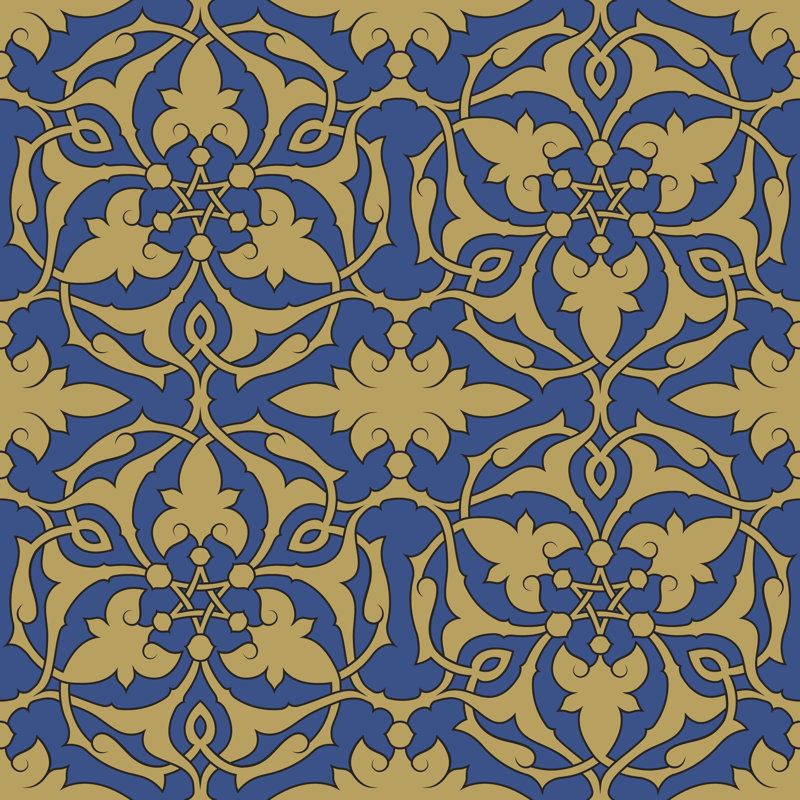 Ornament Pattern by Daseugen - Wrapped Canvas Print, 122cm H x 122cm W
