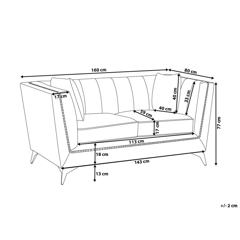 Quill Velvet Loveseat
