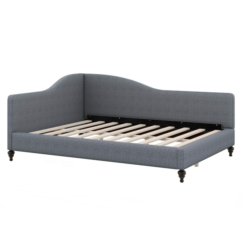 Lit de jour en lin Linen, Lit double, Gris