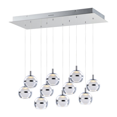 10 - Light LED Dome Pendant