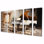 Rustic Grand Piano Melody - Music Piano, art mural 5 pièces