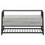 Banc moderne moderne 42 po avec cadre en stratifié gris et attaches en métal noir