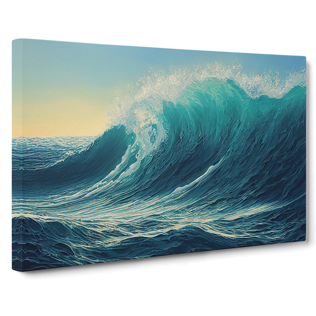 Graceful Ocean Wave - Wrapped Canvas