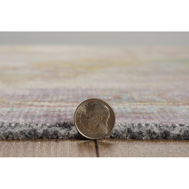 Laurel Mersin Machine Woven Polyester Area Rug in Purple, Rectangle 8' x 10'