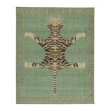 Distressed Homage Hand Knotted Wool Animal Print Area Rug