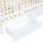 Full Size Daybed With Fence Guardrails & 2 Drawers, Easily Split Into Beds, White Drawers And Guardrails, Splits 2,-69591225-69591226