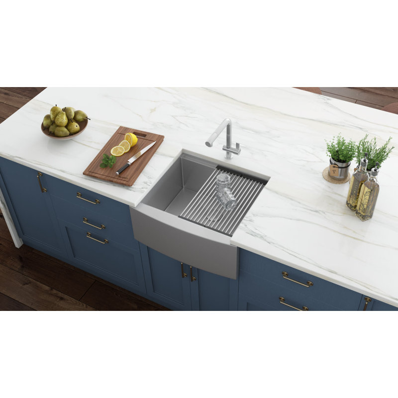 Vino 21" L x 20" W Drop-In Kitchen Sink with Basket Strainer
