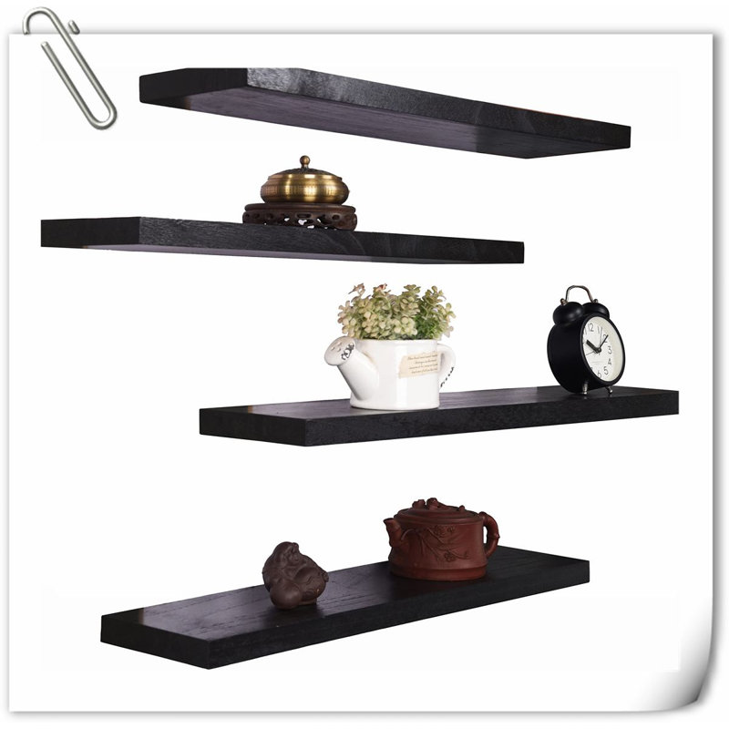 4 Piece Solid Wood Floating Shelf