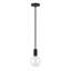 Luminaire suspendu sphère 1 lumière en noir mat Lakwan-86883949