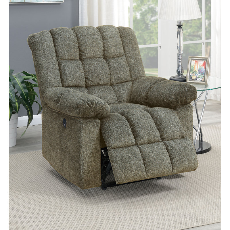 93.98cm Wide Chenille Standard Recliner, Tan