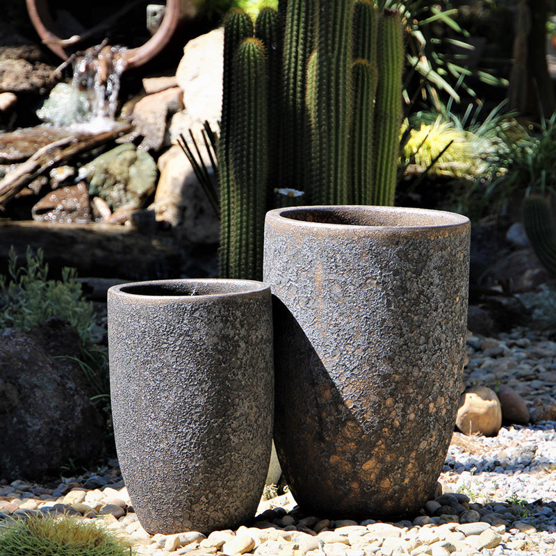 Melson Handmade Ceramic Planter, Silver