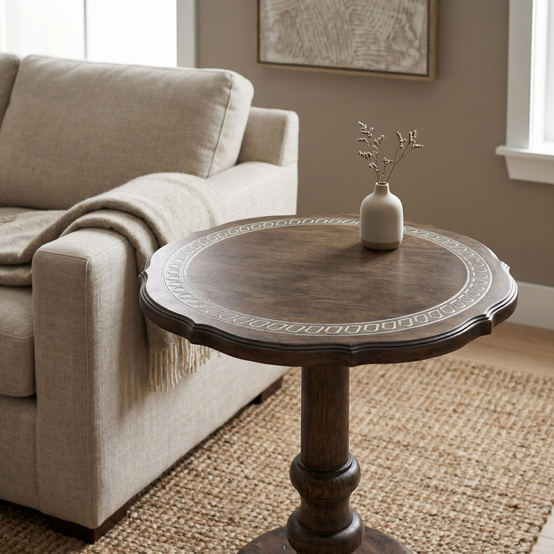 Table de bout à piédestal intérieur / extérieur Marlow