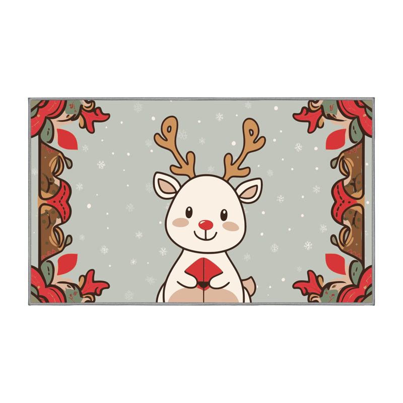 Tapis vacances de Noël The Holiday Aisle®, Rectangulaire 2 pi x 3 pi