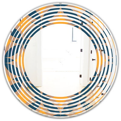 Miroir mural sans cadre abstrait Abstract Design III Wave