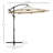 10ft Cantilever Umbrella, Offset Patio Umbrella With Crank And Cross Base For Deck, Backyard, Pool And Garden, Hanging Umbrellas, Tan-1967112454