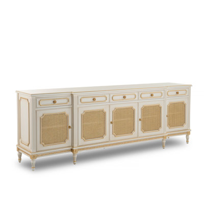French Cane Door Sideboard