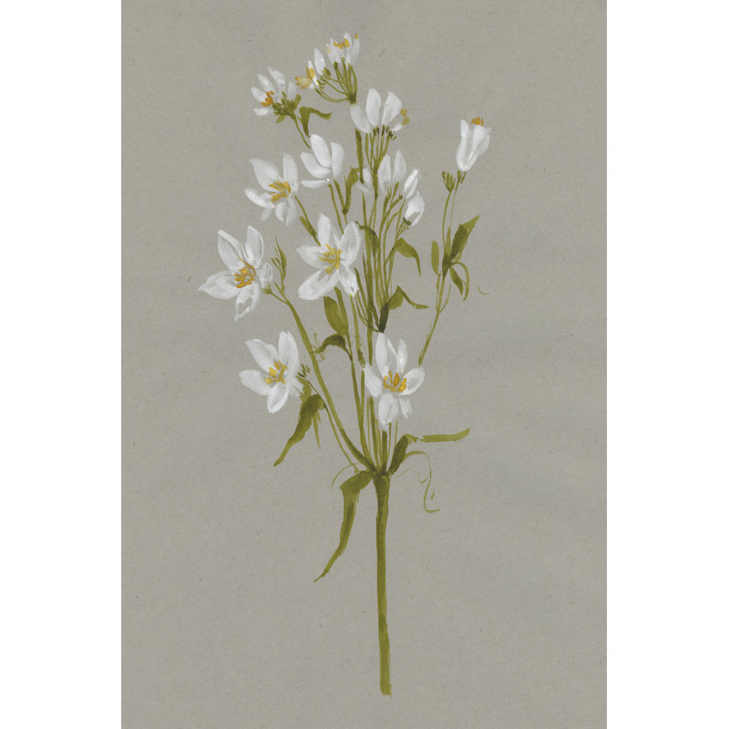 Fleurs de champ blanc II, H 18 po x l 12 po