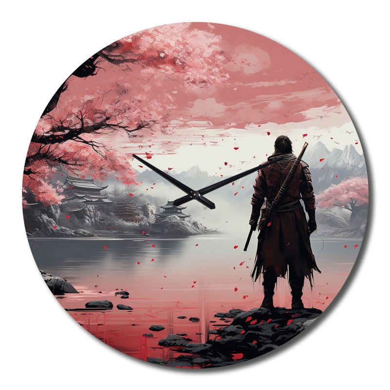 Horloge murale Asian Art Samurais Resolve II, Très grand