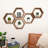Brandace Solid Alder Wood Hexagon Wall Shelf (Set of 5)-1847570850