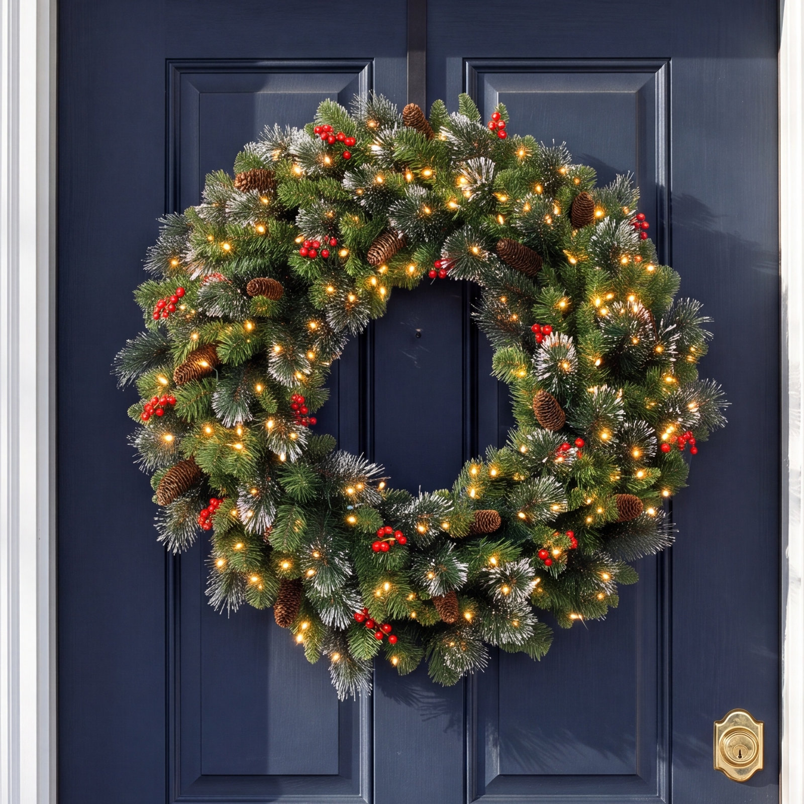 48" Pre-Lit Wreath