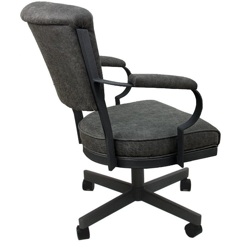 Chaise avec accoudoirs en métal Urial, Wapiti du Nord-Ouest, gris