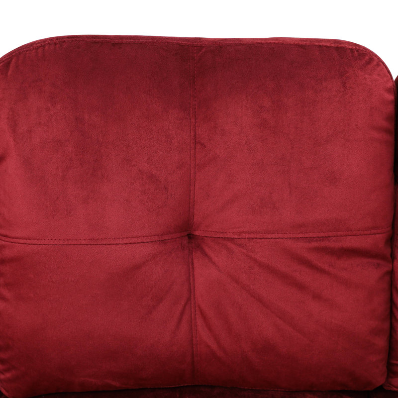 Larelle 103.5" Wide  Sofa & Chaise, Left Hand Facing, Burgundy Microfiber/Microsuede