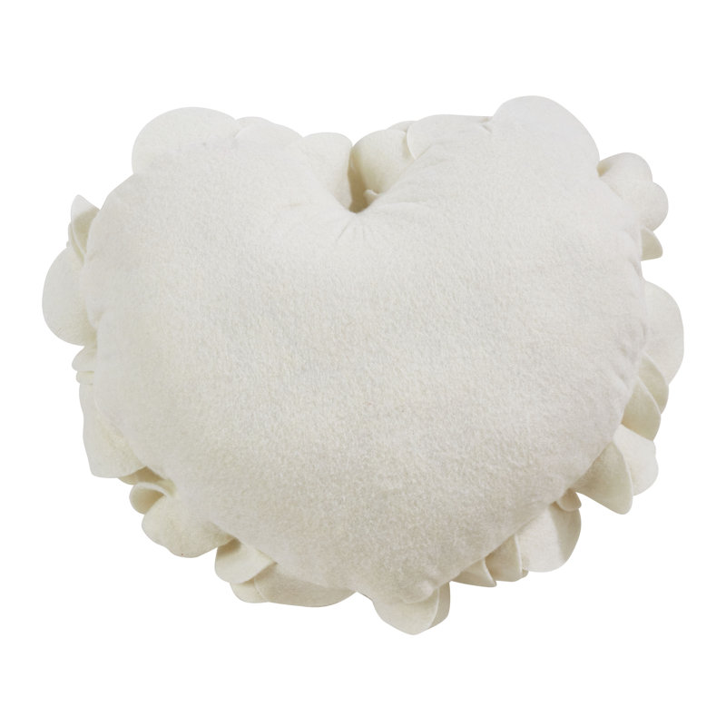 St. Valentine Collection Floral Throw Pillow, White