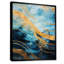 «Blue Sparkling Glam Gold Streams - Abstract Modern Waves», reproduction d'art murale-1949408947-1949408904