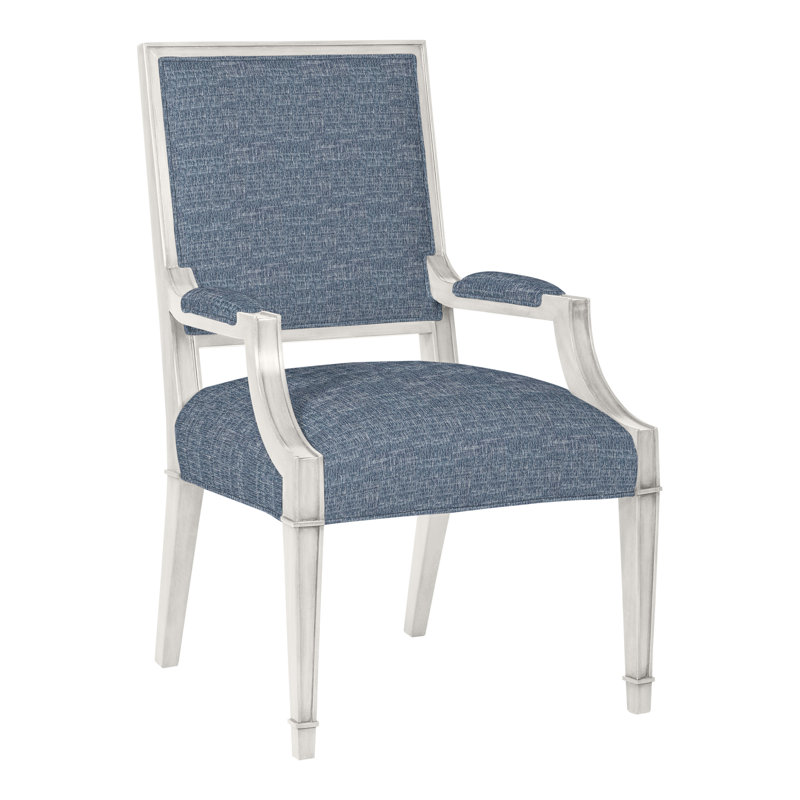 Michael Weiss Leighton Arm Chair, Tarbee Pebble, Casa Blanca
