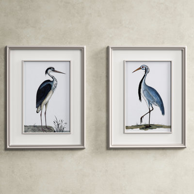 "Shore Birds" by Grace Feyock Matted Framed Painting Print