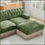 Canapé modulaire en L avec repose-pieds Chesterfield-1362351766