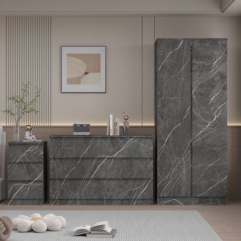 Deraz Piece Bedroom Set, Grey