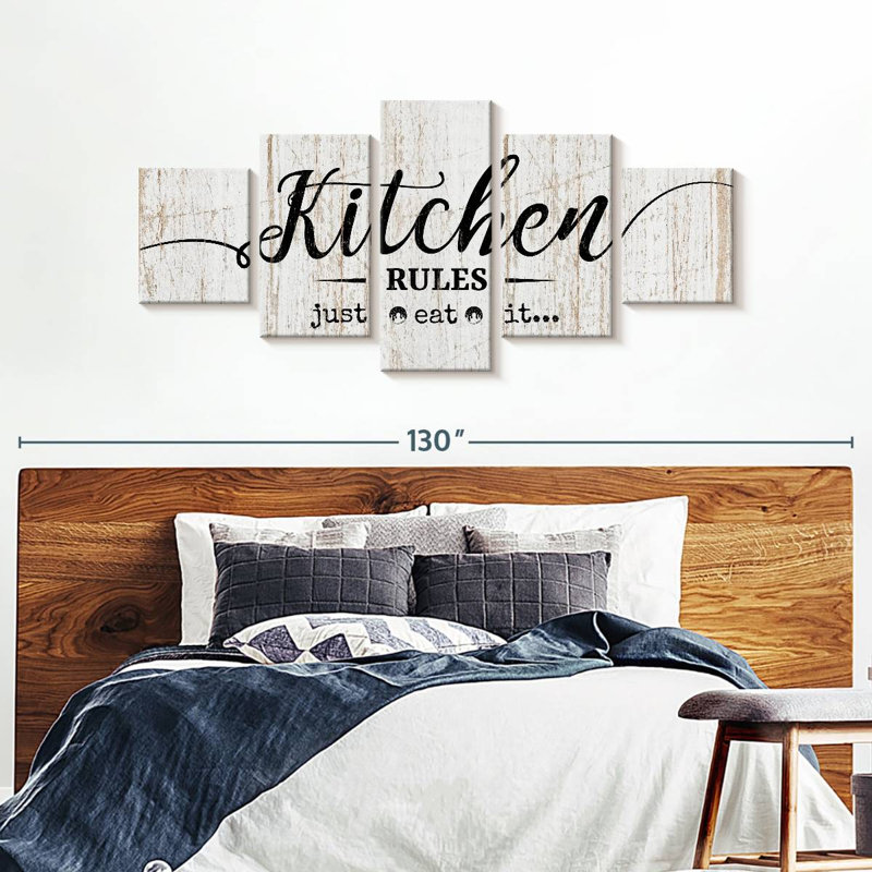 Plaque de cuisine 5 pièces, H 42 po x l 92 po x P 1,25 po