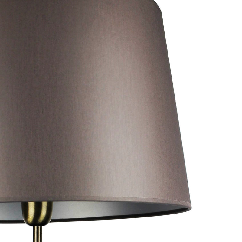 25cm H Silk Empire Lamp Shade ( Uno ) in Grey