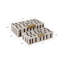 Ensemble de boîtes décoratives Latiara Motif glamour moderne en résine / bois / tissu / polyrésine / aluminium Ensemble de décorations pour la maison / le bureau Finish brun, ivoire, doré de 2 à 4 po, 3 po