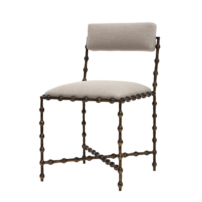 Elder Dining Chair-Leaf-Avoletta, Gray, Bronze