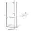 Porte de douche demi-cadre l 32 po x H 76 po Infinity-17243228-16968351